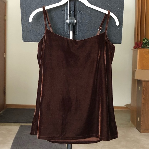 Dark Brown Velvet Camisole Sz 42C - Picture 1 of 4